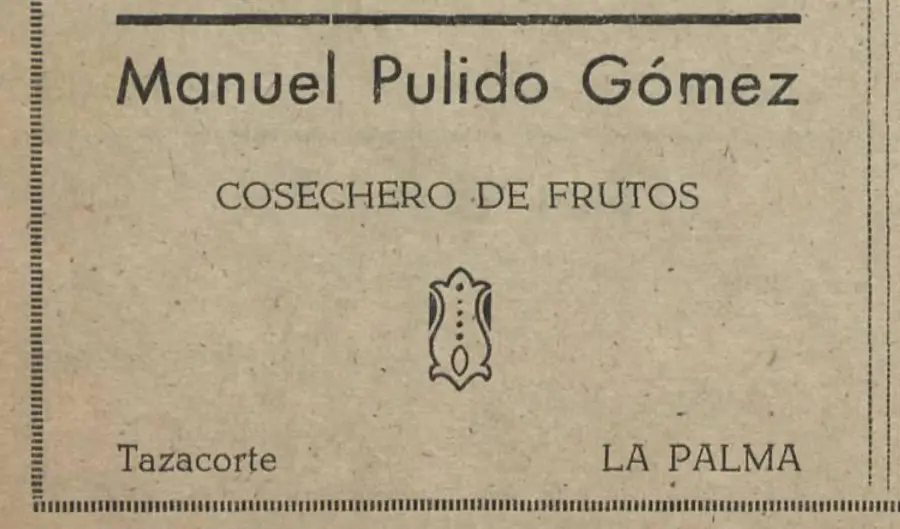 Publicidad La Palma, 1952